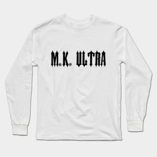 M. K. ULTRA Classic Logo BLACK Long Sleeve T-Shirt